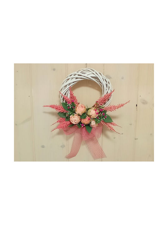 Kranz aus künstlichen Pflanzen Rose Weiß 20cm Ambalaz