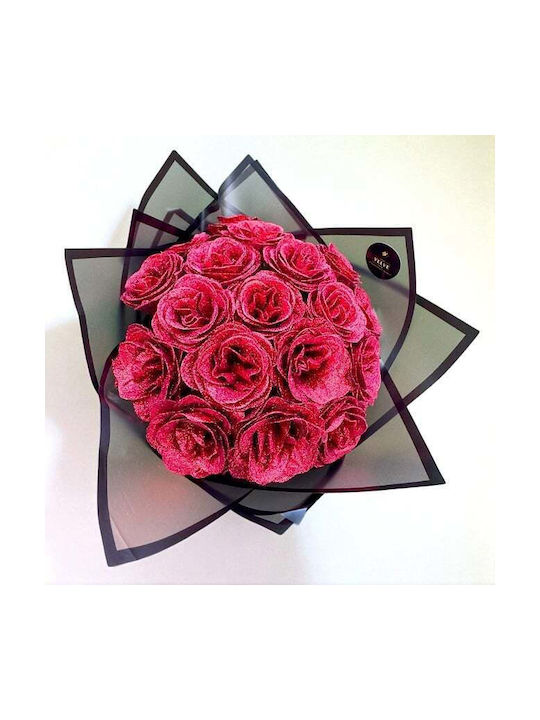 Glitter Roses Bouquet 19 Red Soap Roses Glitter Roses Bouquet 19 Red Soap Roses