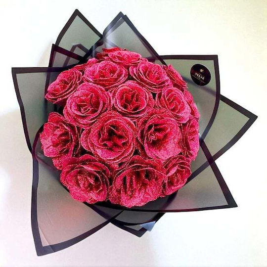 Buchet De Trandafiri Glitter 19 Trandafiri De Săpun Roșii Buchet De Trandafiri Glitter 19 Trandafiri De Săpun Roșii