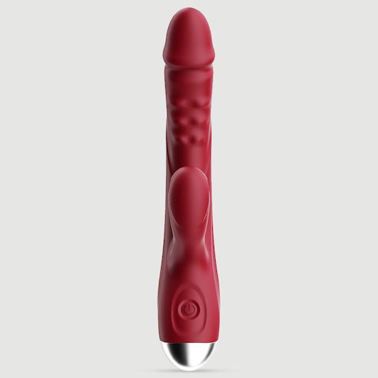 Dicky Dotted & Curved Δονητής Rabbit Κόκκινος