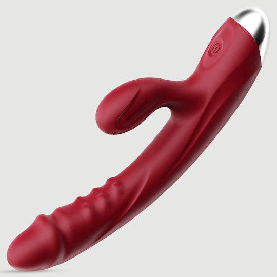 Dicky Dotted & Curved Δονητής Rabbit Κόκκινος