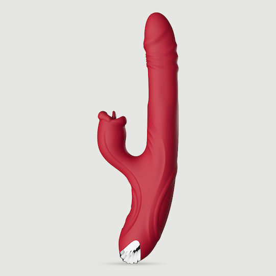 Two Finger Thruster Vibrator Kaninchen Rot