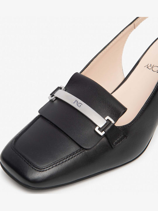 Leather Heels Black