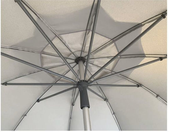 Hupa Ultrasol Aluminum Beach Umbrella Diameter 2m with UV Protection and Air Duct Brown