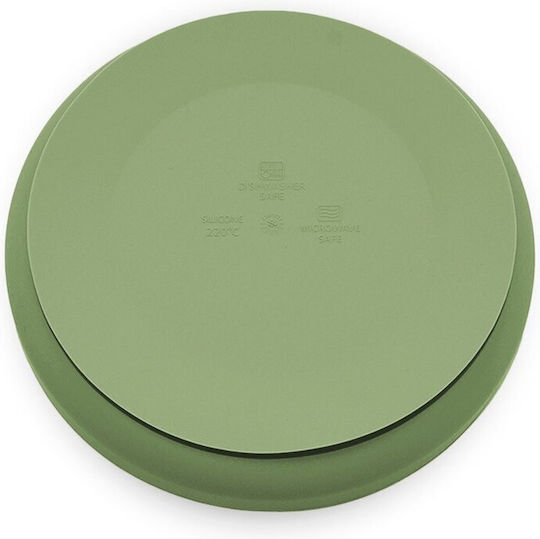 Petite & Mars Farfurie de Mâncare pentru Copii din Silicon Verde