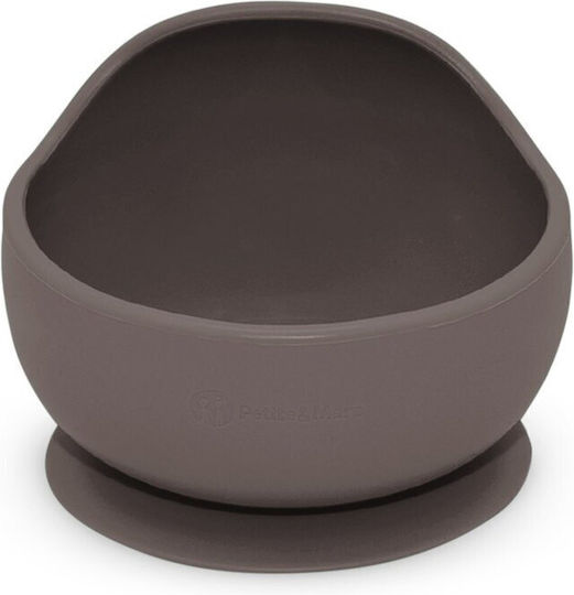 Petite & Mars Bol De Mâncare Pentru Copii Din Silicon Maro