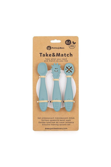 Petite & Mars Baby Spoon Set with Heat Sensing Silicone for 6+ Months 3 Pieces