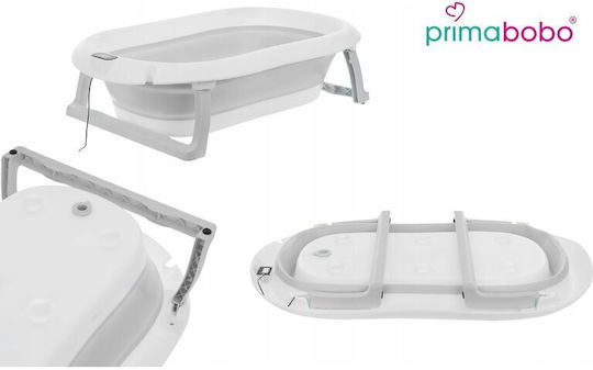 Primabobo Folding Baby Bath with Thermometer Gray