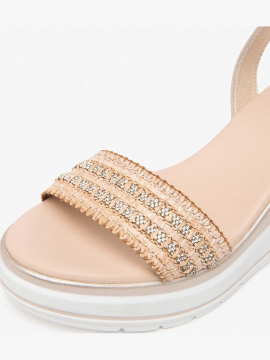 Sommer Damenplattformen Beige