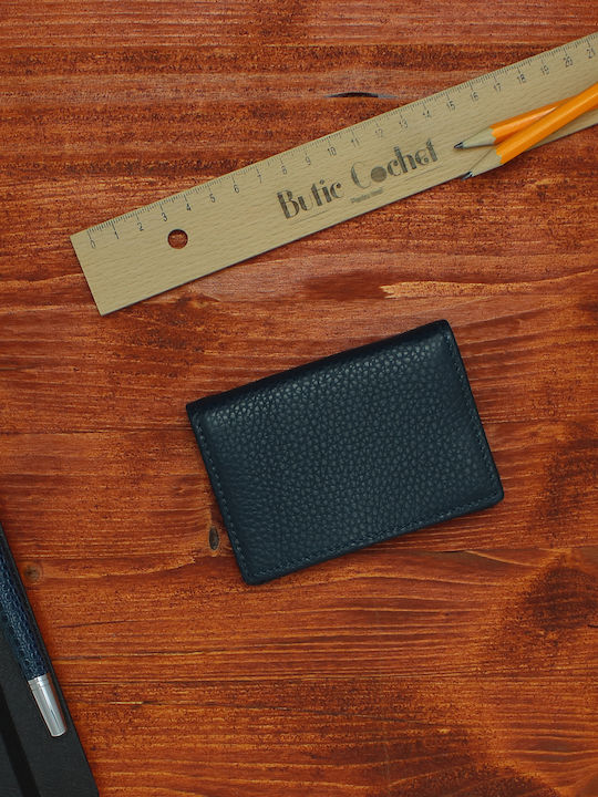 Leather Men's Wallet Blue