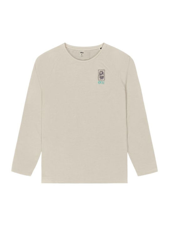 Langarm Herrenbluse Beige