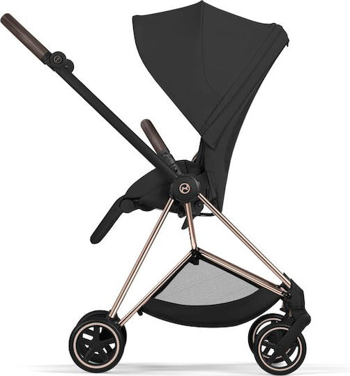 Cybex Mios Comfort Ρυθμιζόμενο Καρότσι 2 σε 1 Kατάλληλο για Nεογέννητο Sepia Black / Rosegold Frame 9.8kg