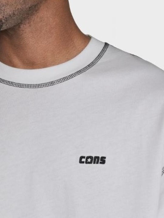 Herrenblusen Kurzarm T-Shirt Weiß