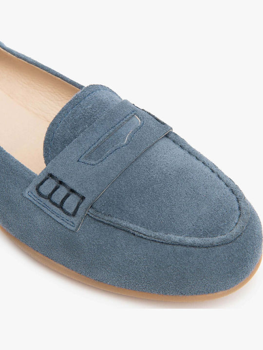 Loafers Dama Din Piele În Culoare Albastră