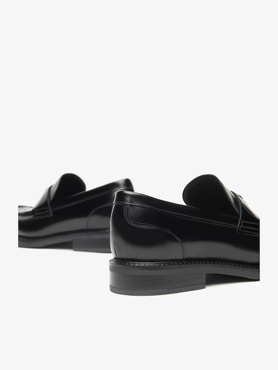 Loafers Dama Din Piele În Culoare Neagră