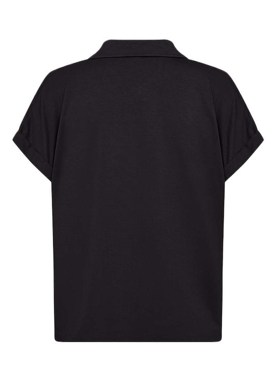 Women's Blouse Short Sleeve Black