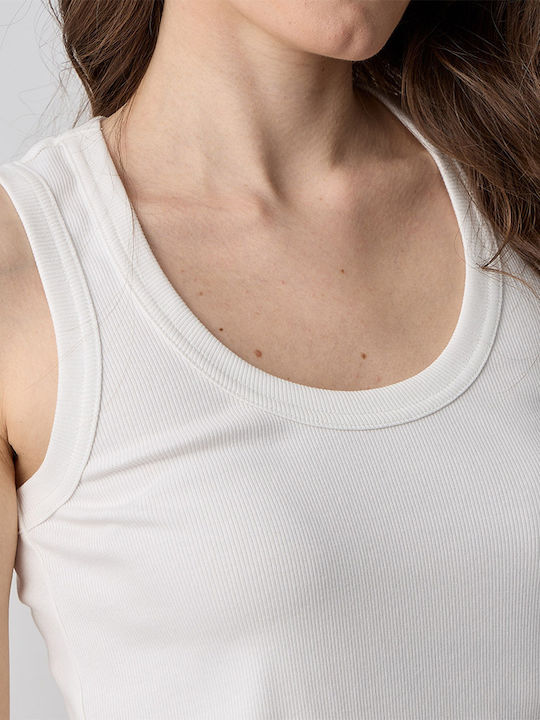 Damen Bluse Ärmellose Weiße
