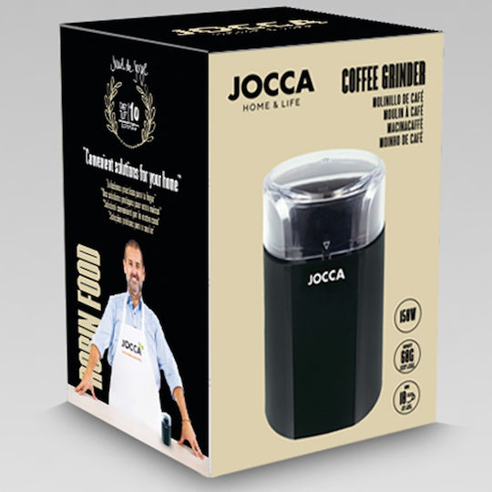 Jocca Electric Coffee Grinder with 60g Capacity Black