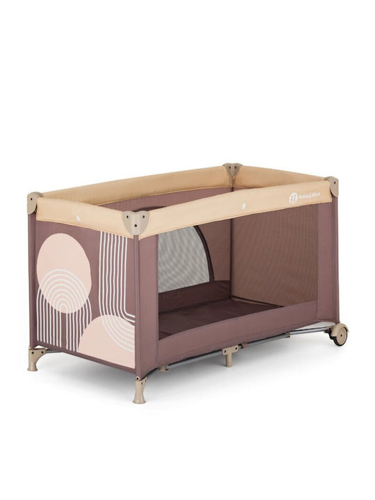 Petite & Mars Playpen With Mattress Brown 60x120cm