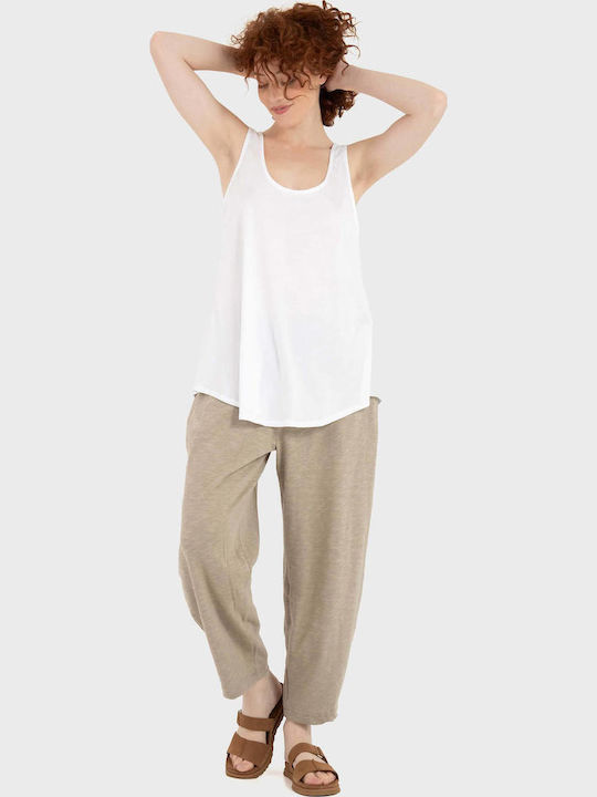 Women's Cotton Sleeveless Top White