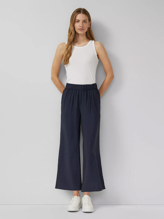 Women's Fabric Trousers Navy Blue