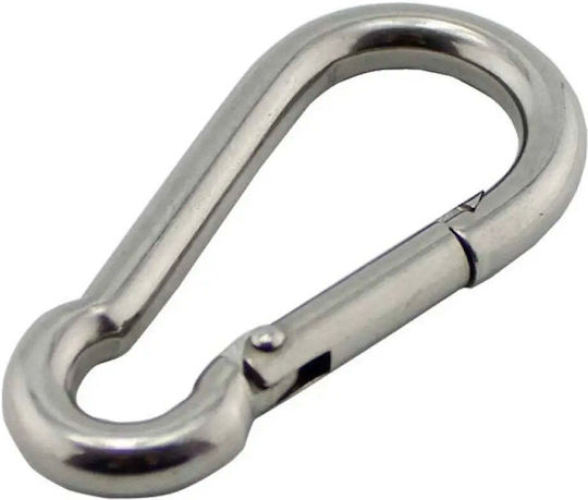 Carabiner Stainless Steel 8mm Stainless Steel Fixo Din5299
