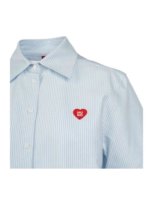 Short Sleeve Women's Shirt Light Blue