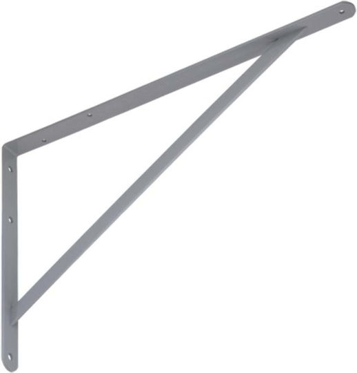 Velano Γωνία Ραφιού από Μέταλλο σε Γκρι Χρώμα 500x330mm