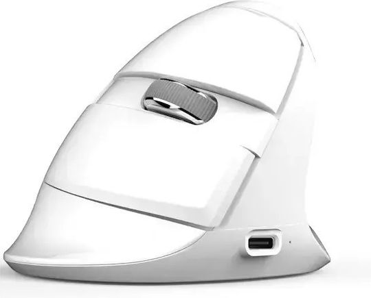Delux M618 Mini+ Безжична Ергономична Vertical Мишка Бяла