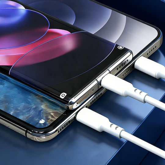 Kakusiga Mehrere Anschlusskabel USB zu Typ-C Lightning Micro-USB Kabel 5A Weiß 1.2m KSC-1025