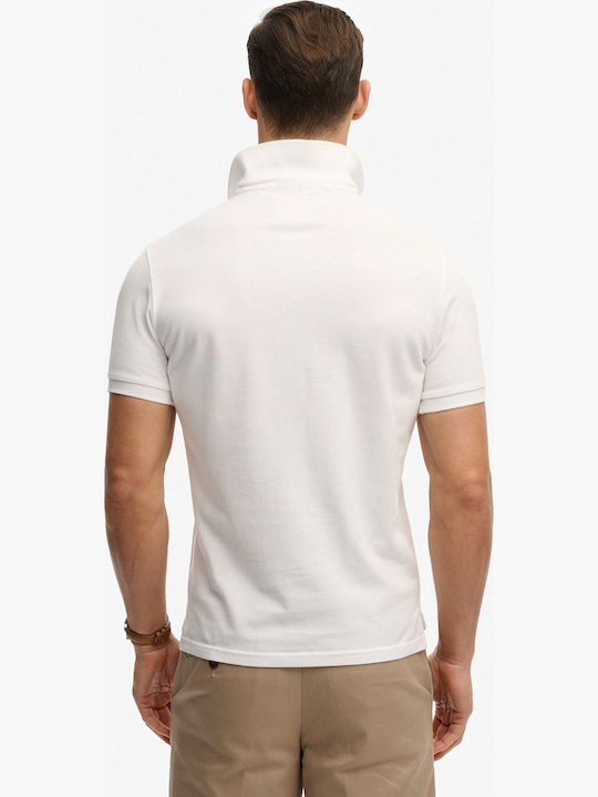 Superdry Vintage Destroy Polo Herrenbluse Kurzarm Weiß