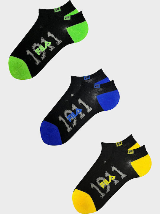 FILA Kids Ankle Socks Black 3 Pairs