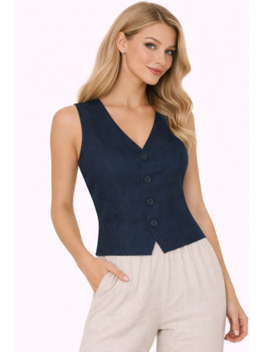 Blue Women's Vest SS-J172550-5-26VE-Blue