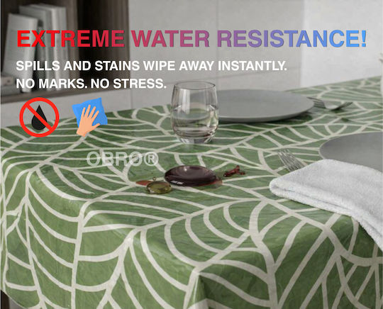 Stain Resistant Tablecloth Green 140x180cm