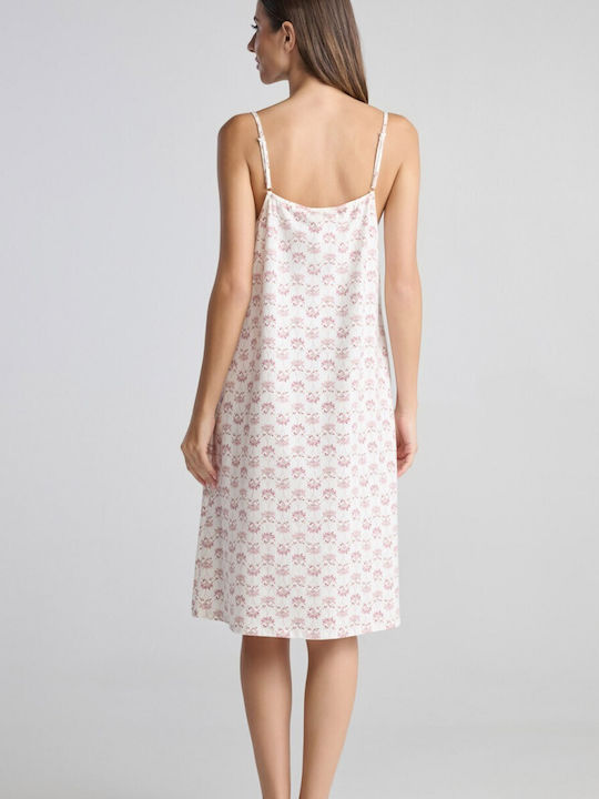 Pen-ky Summer Women's Nightgown Floral Ecru