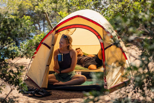 Coleman Darwin Plus Camping Tent Igloo Beige with Double Cloth 3 Seasons for 3 People 330x190x130cm