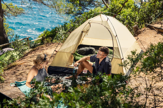 Coleman Darwin Plus Camping Tent Igloo Beige with Double Cloth 3 Seasons for 3 People 330x190x130cm