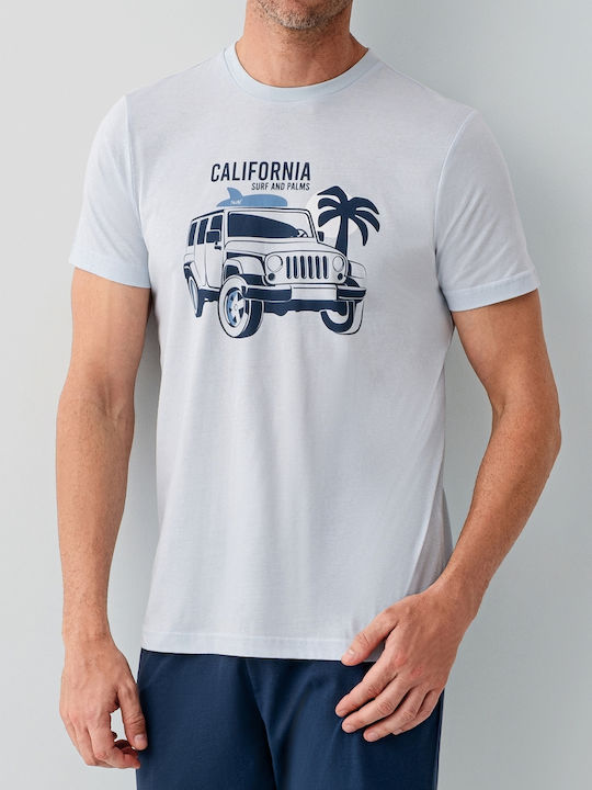Roly Poly Sommer Herrenpyjama Hellblau