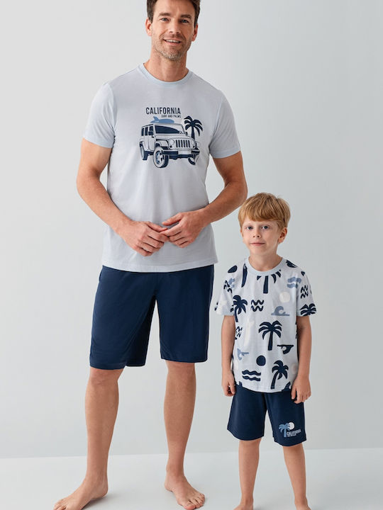 Roly Poly Sommer Herrenpyjama Hellblau