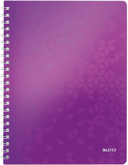 Leitz Spiral Ruled Notebook A4 80 Paper Sheets Purple