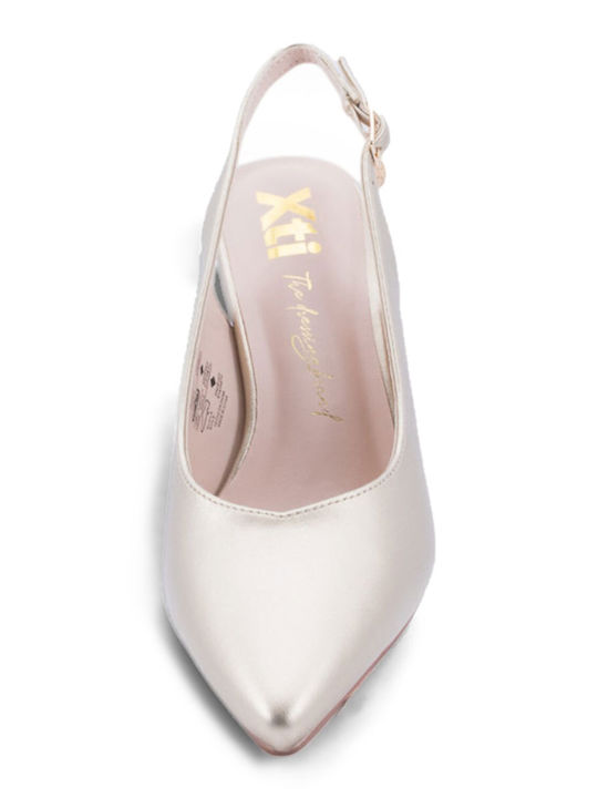 Pointed Toe Heels with High Gold Heel