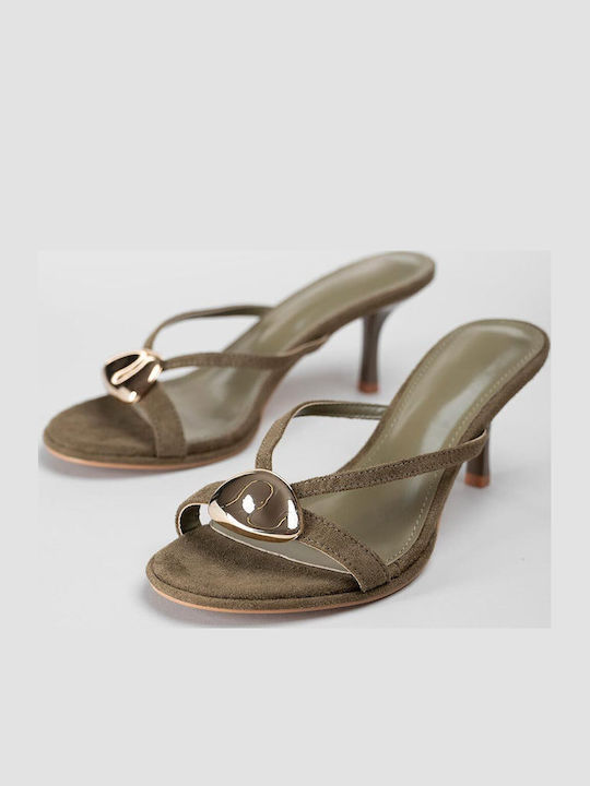 Suede Women's Sandals Green