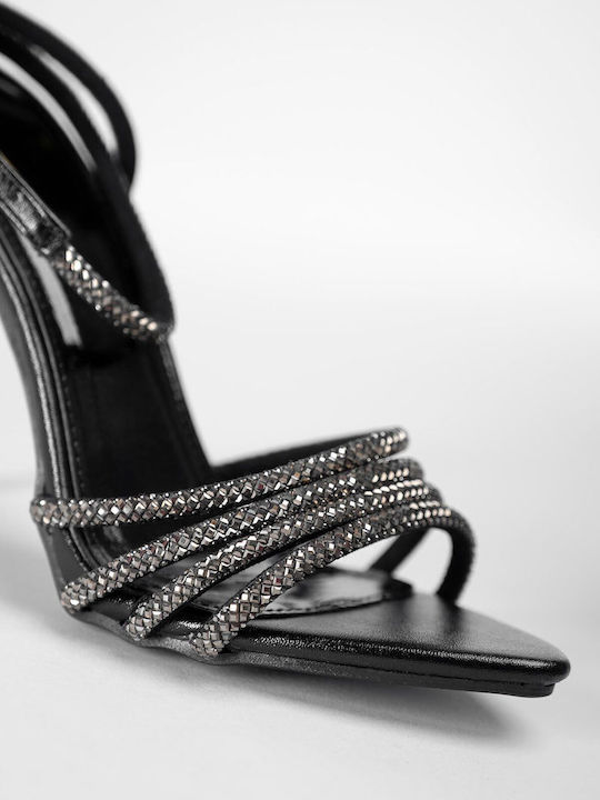 Women's Sandals with Strass Black