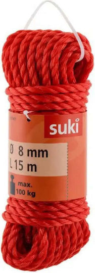 Polypropylen Seil Rotes 8 Mm 15m Suki
