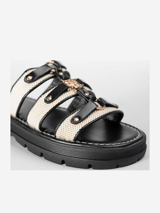Women's Flat Sandals Flatforms Black