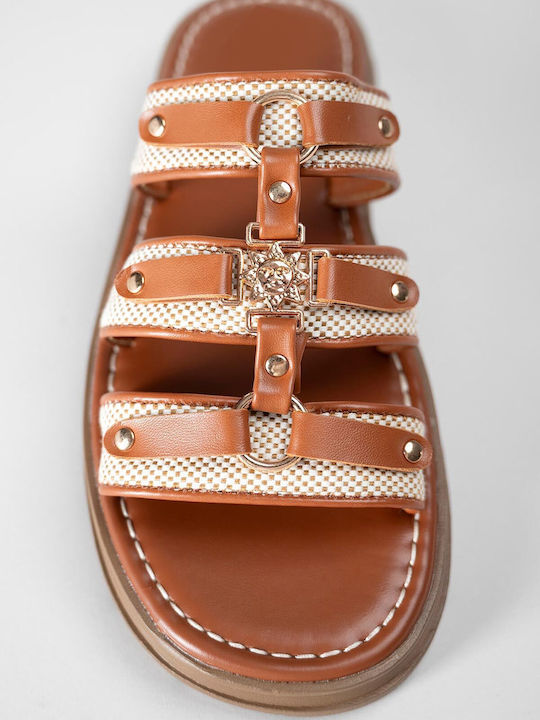 Women's Flat Sandals Flatforms Brown