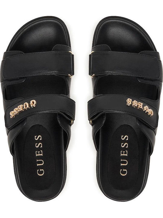Damen Flatforms Schwarze Sandalen