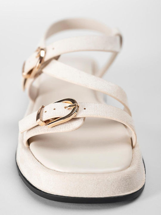 Women's Flat Sandals Flatforms Beige