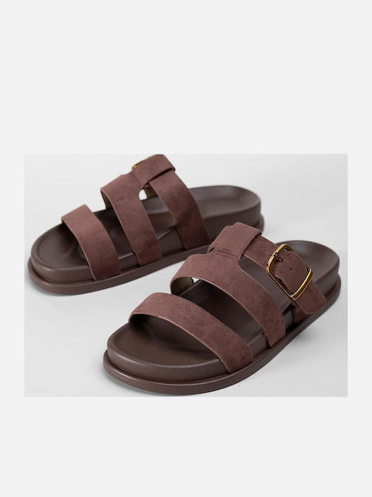 Women's Flat Sandals Flatforms Brown