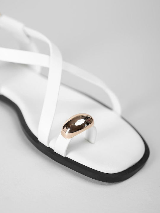 Women's Flat Sandals White
